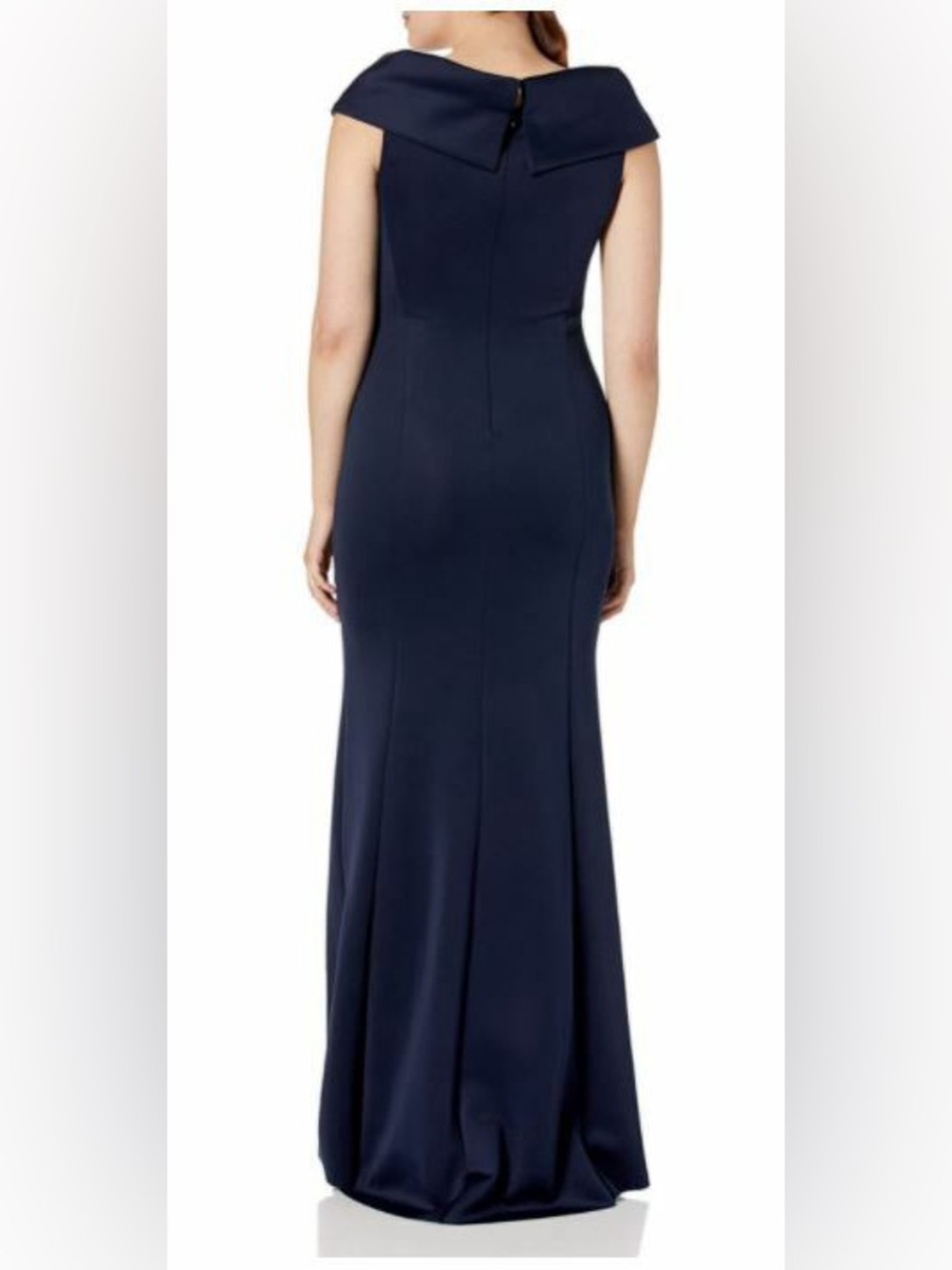 Jessica Howard Women's Sleeveless Portrait Collar Gown Navy Size 10 - Picture 3 of 16
